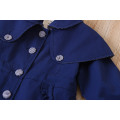 2018 Autum baby girls coat niños niñas chaquetas de lana azul niños abrigo niños boutique ropa